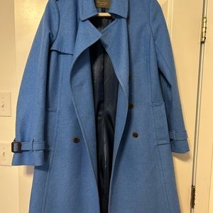 Blue J Crew wool cashmere Nello Gori coat, size 4